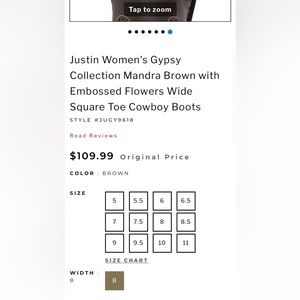 Justin brown gypsy boots